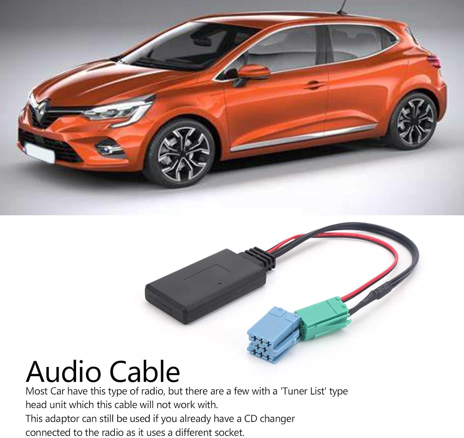 Thumbnail 1 de Convertitore Audio e Adattatore Auto: Cavo Bluetooth 5.0 AUX per Renault (Clio, Espace, Kangoo, Laguna) 6/8 pin