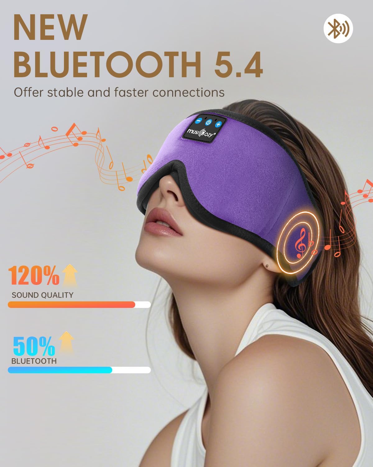 Thumbnail 5 de MUSICOZY 3D Bluetooth Sleep Mask 16H