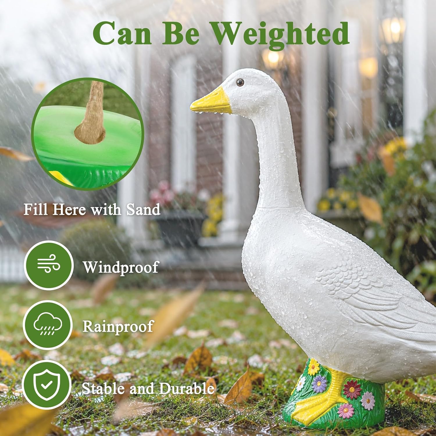 Thumbnail 5 de Hofriyo Porch Goose Statue, 23 Inch
