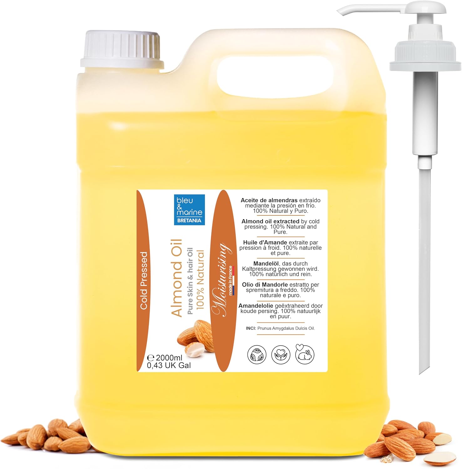 Detalle de Olio di Mandorle Bio spremuto a freddo 2000 ml