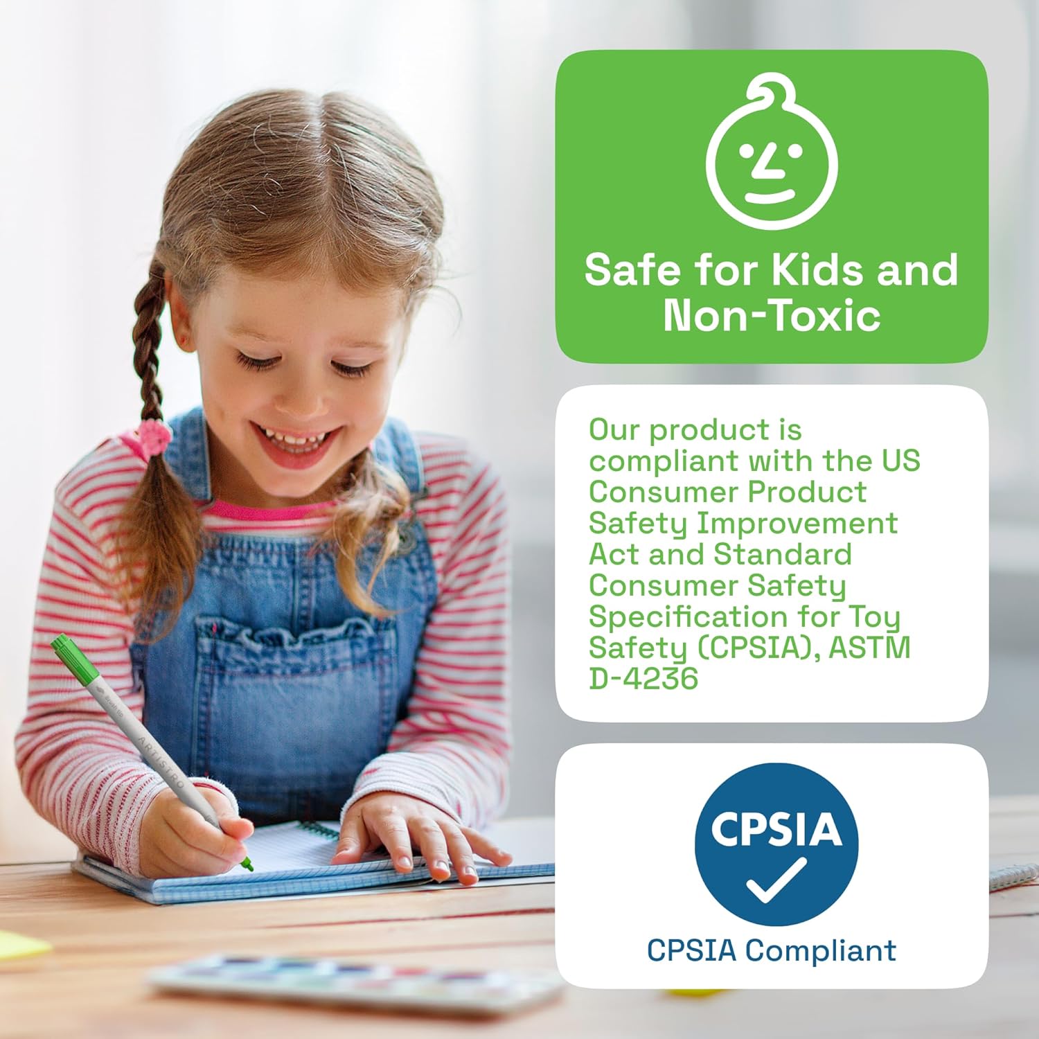 Thumbnail 2 de Artistro 24 feutres acryliques double pointe 🎨