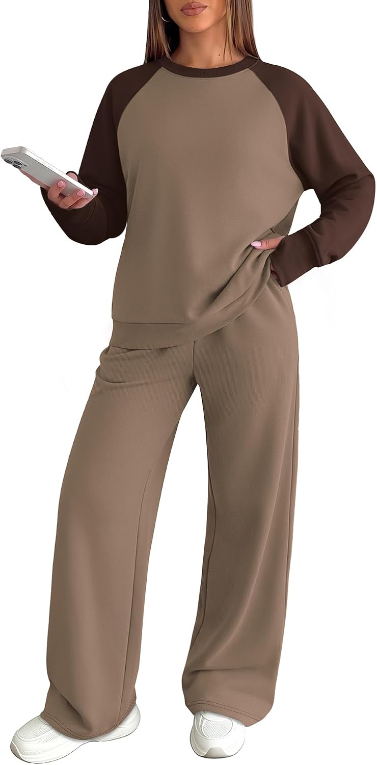 Detalle 2 de OFEEFAN Women's Two-Piece Sweatsuit, Fleece-Lined