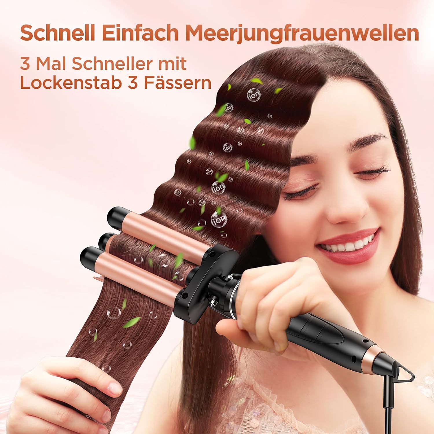 Thumbnail 4 de BESTOPE MIX Welleneisen-Set 5 in 1 mit Turmalin-Keramikfässern (32 mm, 25 mm, 9 mm, Kegel 9–19 mm, Welle)