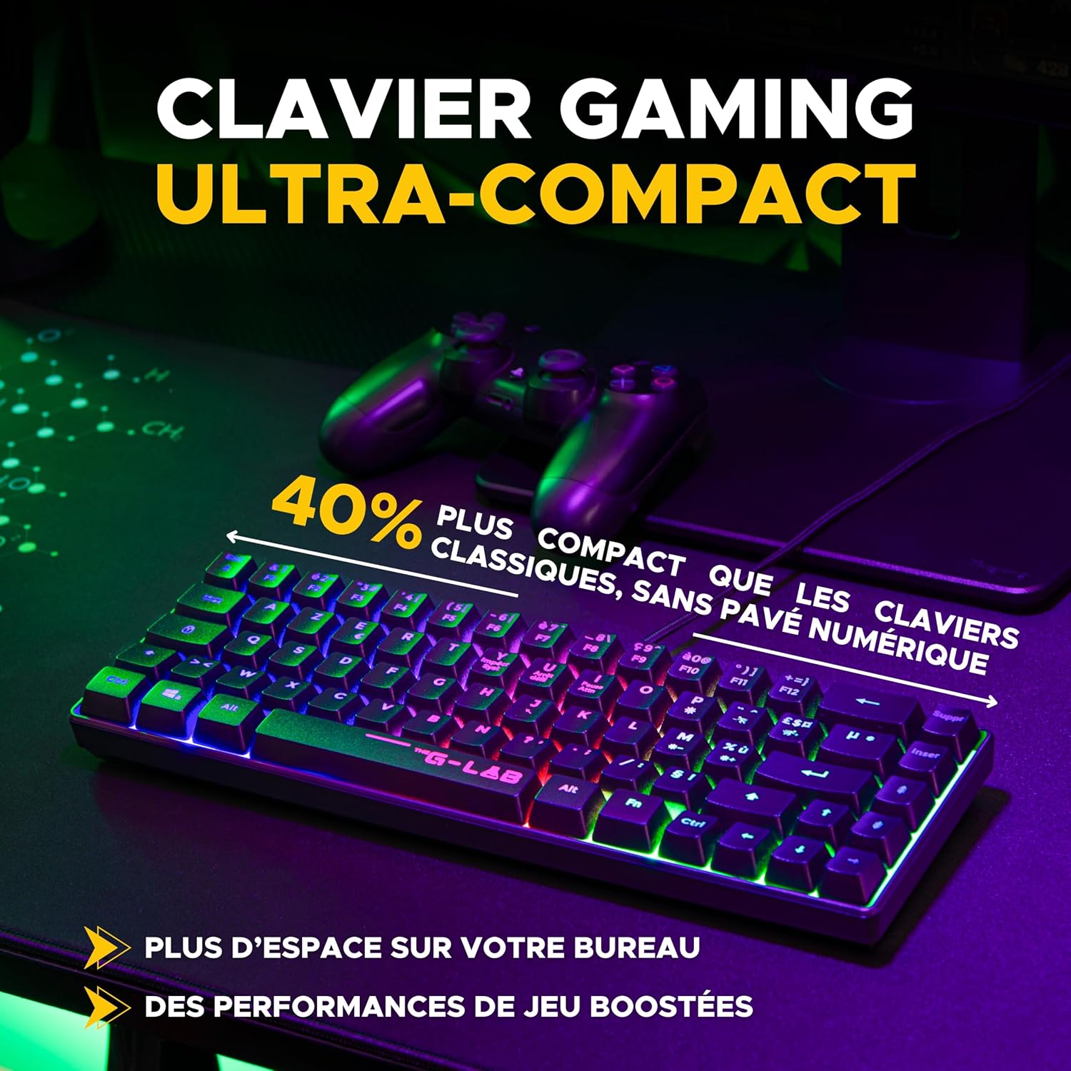 Detalle de The G-Lab Combo Hydrogen clavier 60%
