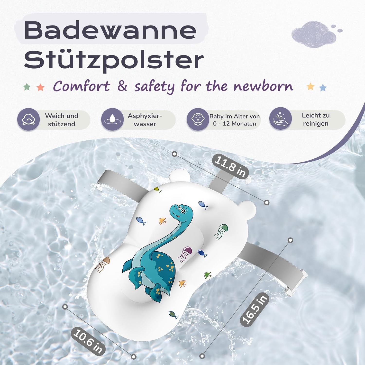 Thumbnail 4 de COOSEYA Baby Badewanne 0–18 Monate