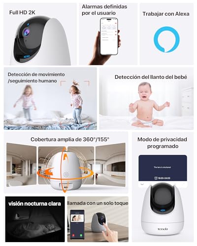 Thumbnail 1 de Tenda CP3 Pro V1.1 Cámara WiFi 2K para interiores