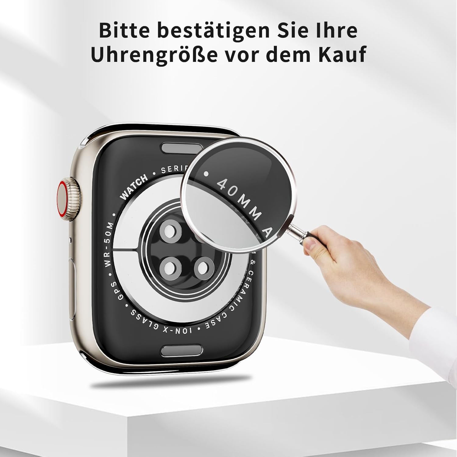 Thumbnail 1 de Lovmunia 3-Stück Schutzhülle mit Displayschutzfolie 40 mm – Kompatibel mit Apple Watch SE3/SE2/SE/6/5/4
