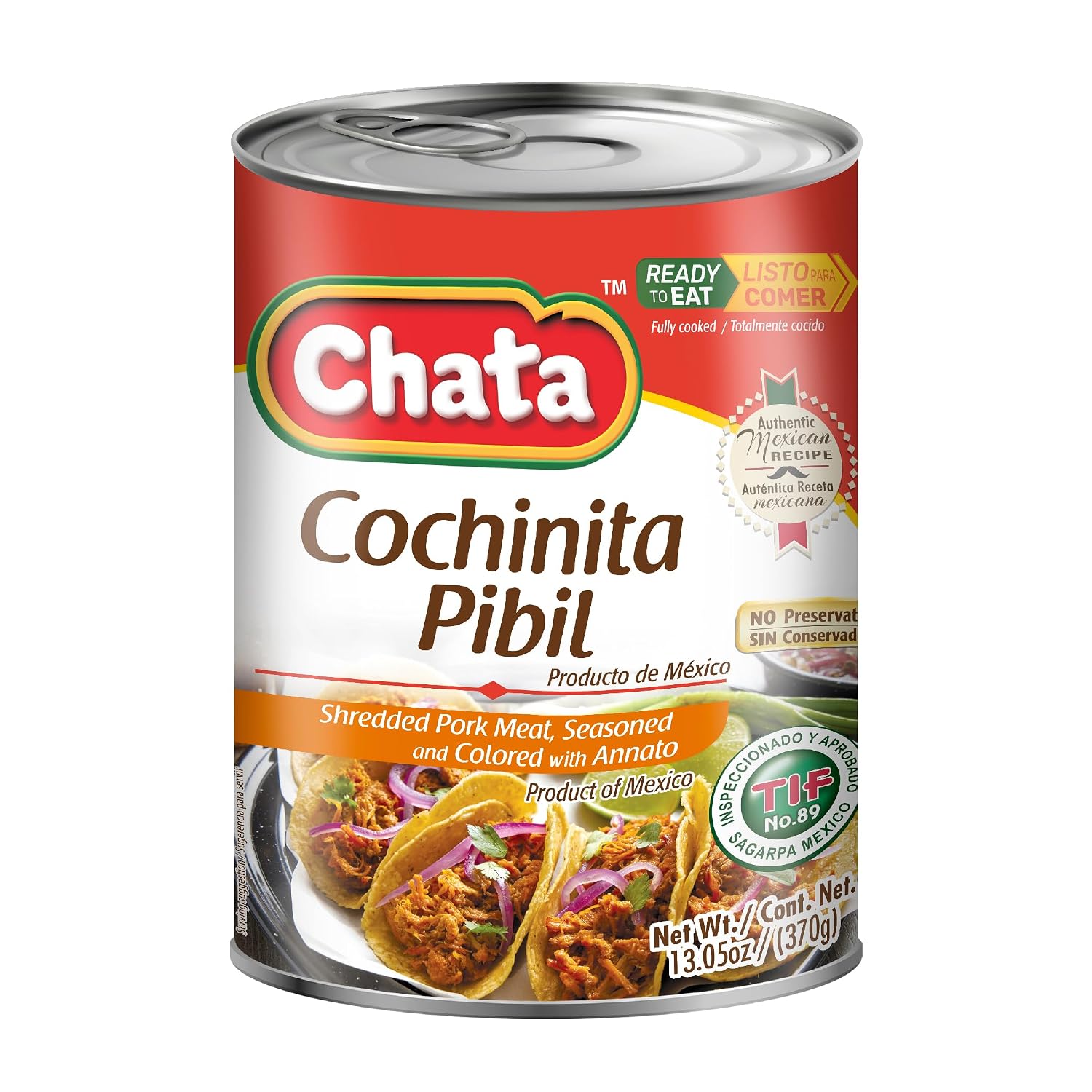 Detalle de Chata Cochinita Pibil Mexican-Style Shredded Pork, 13.05 oz, 4-Pack