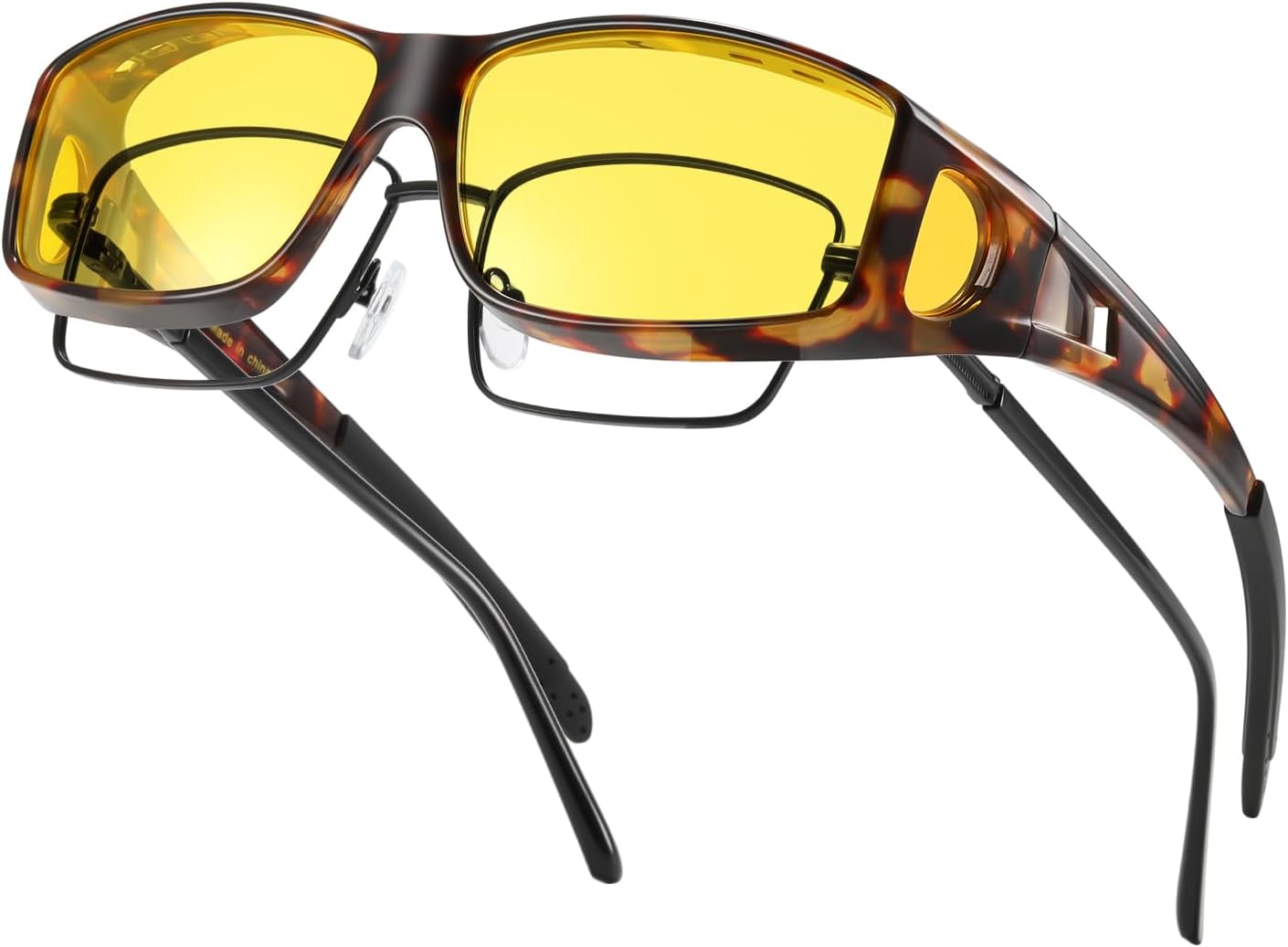 Kimorn Night Vision Driving Glasses – Over‑Glasses Polarised Yellow Lenses