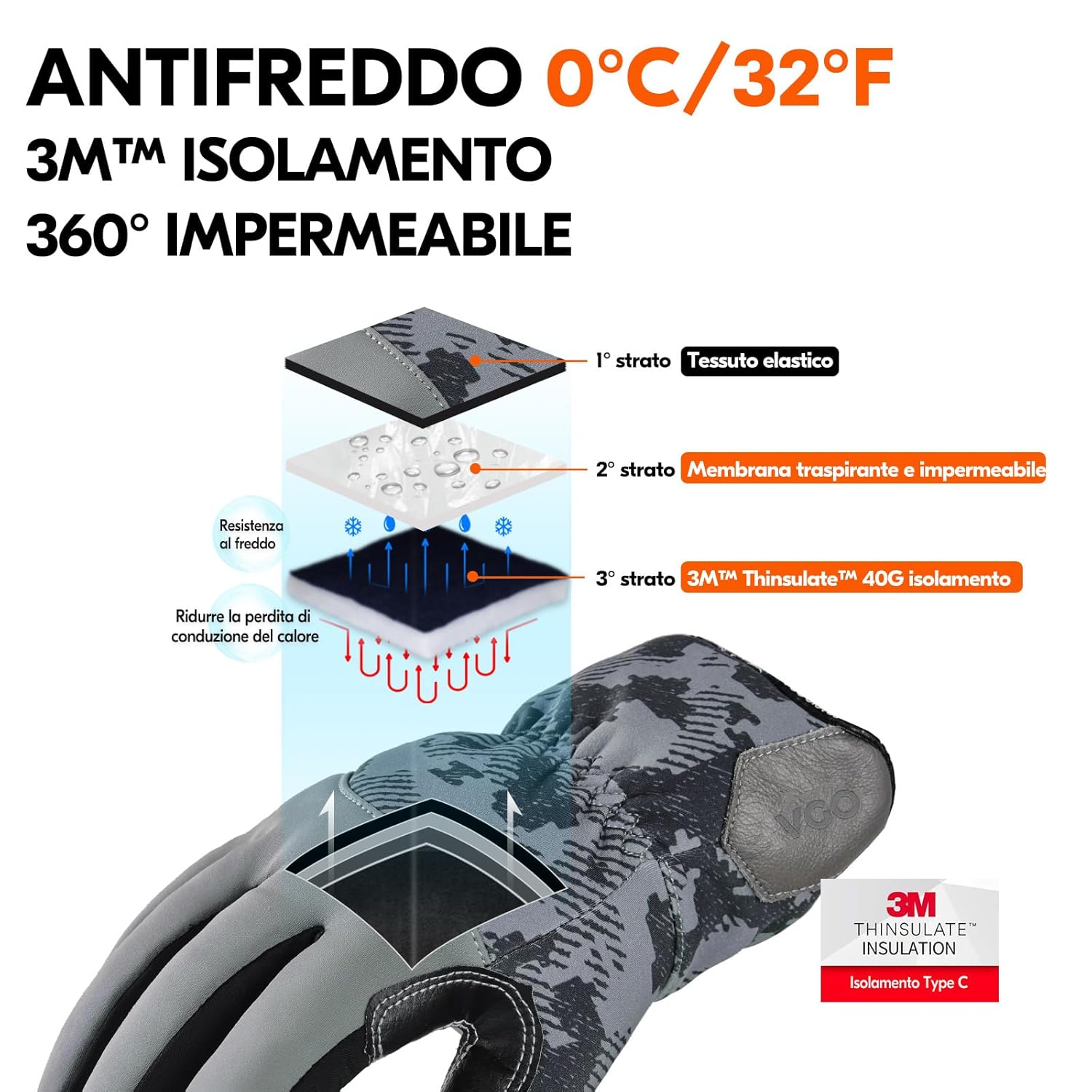 Thumbnail 1 de Vgo Guanti Lavoro Invernali 0℃