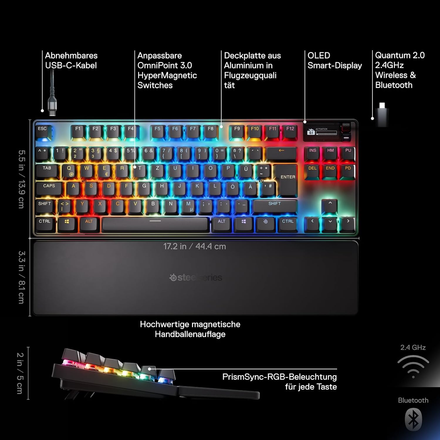 Detalle de SteelSeries Apex Pro TKL Gen 3 40 Stufen