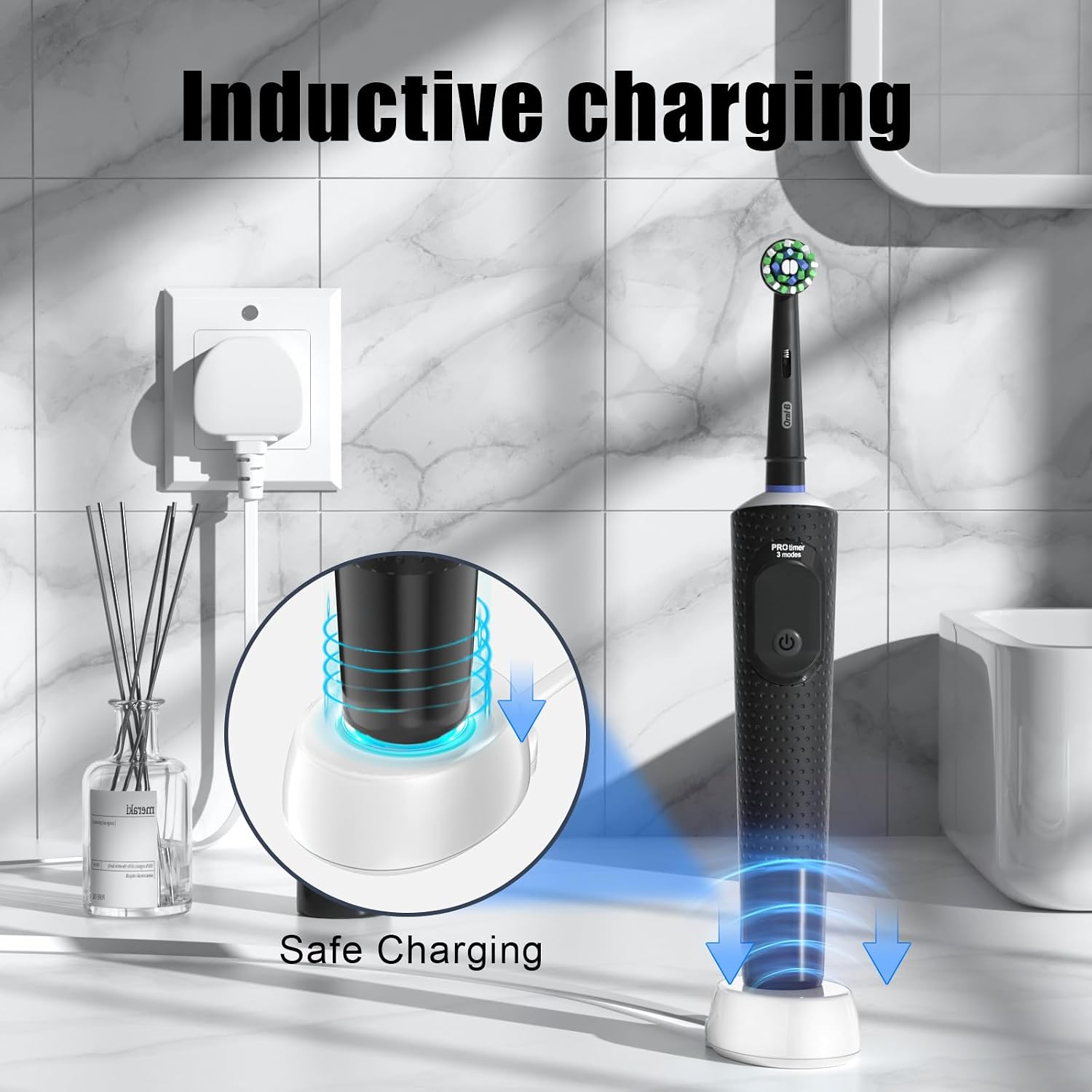 Thumbnail 2 de BERLS Electric Toothbrush Charger Base for Oral-B and Braun – IP67 UK Plug