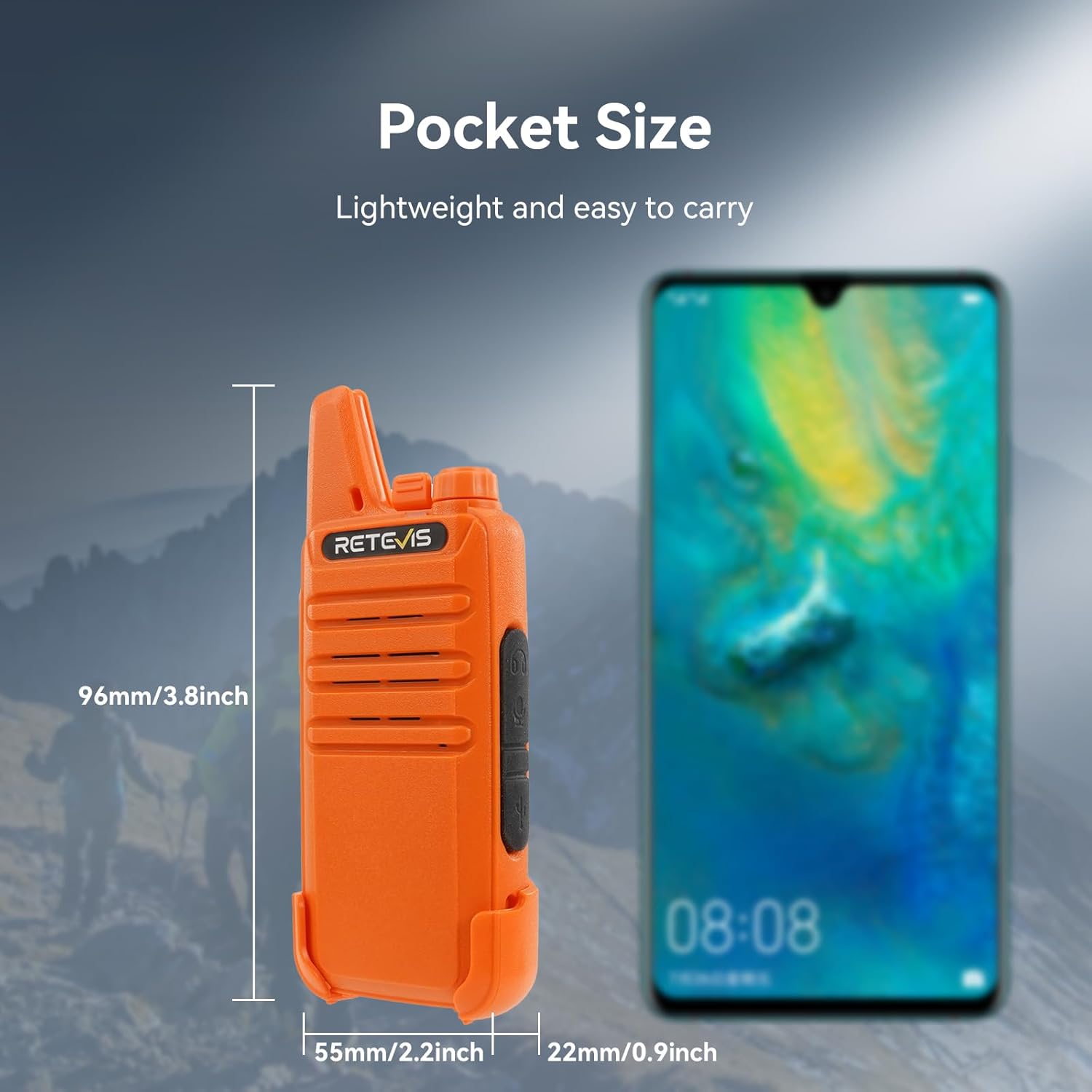 Thumbnail 1 de Retevis RT622 walkie-talkie mini portatile per escursioni 🚨