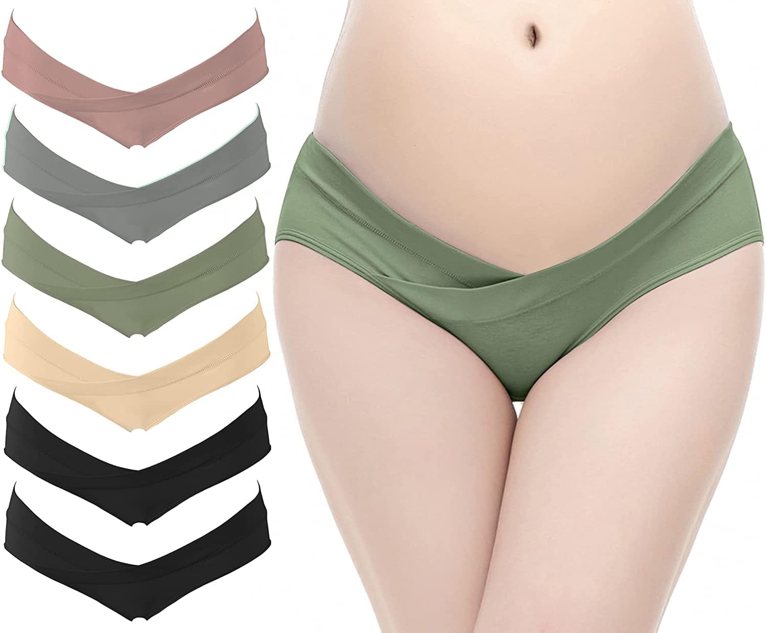 Thumbnail 6 de HBselect 6er Unterhosen für Schwangere & nach der Geburt – Umstands-Slips aus Baumwolle mit Elastan