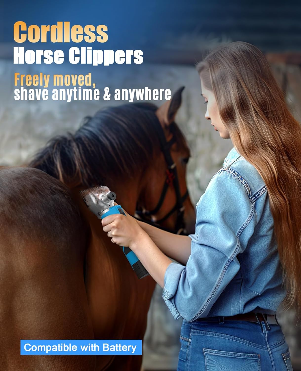 Thumbnail 1 de oneisall Cordless Horse Clippers 2 batteries 🐴