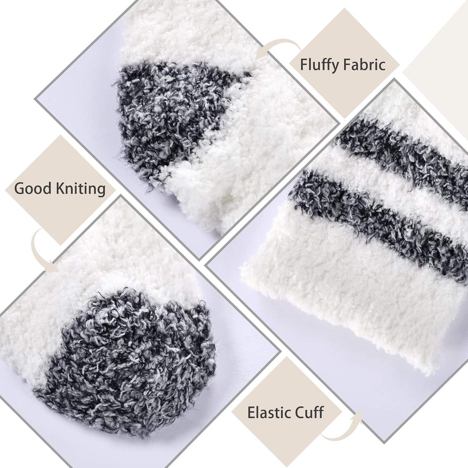 Detalle 2 de Trifabricy Fuzzy Socks 5‑Pack