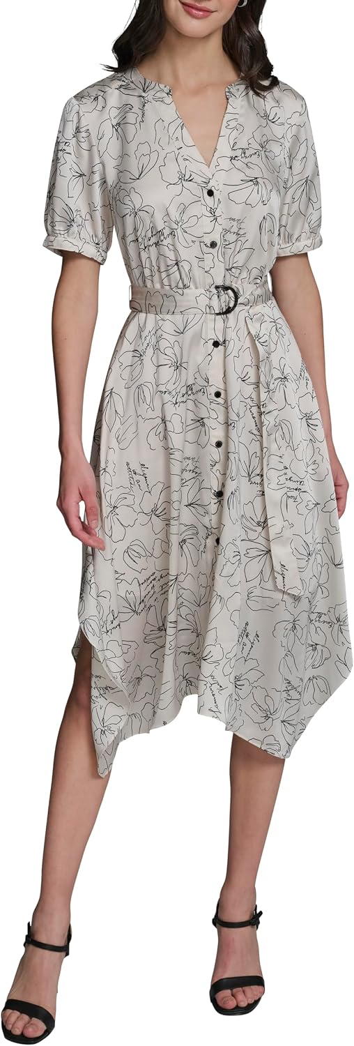 Detalle de Karl Lagerfeld Women's Midi Dress V-Neck
