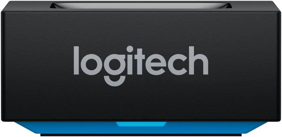 Detalle 2 de Logitech Wireless Bluetooth Audio Receiver (3.5mm + RCA, one-push pairing) – UK plug, Black/Blue