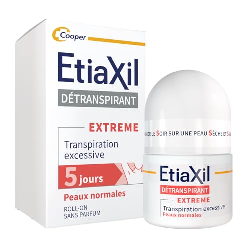 ETIAXIL Détranspirant Extrême Aisselles – 15 ml, peau normale, efficacité 5 jours