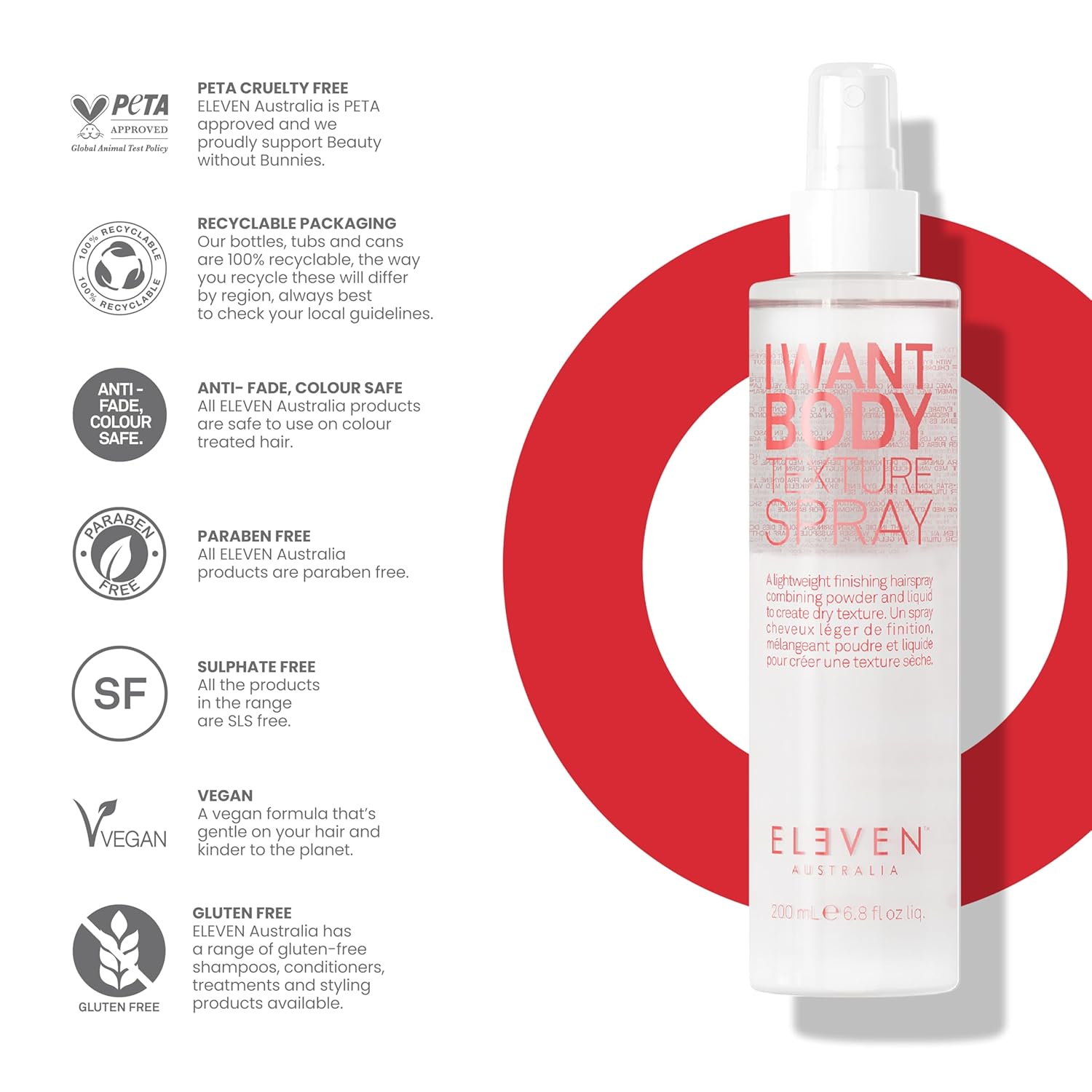 Thumbnail 5 de ELEVEN AUSTRALIA I Want Body Texture Spray – Texturspray für feines bis mittleres Haar