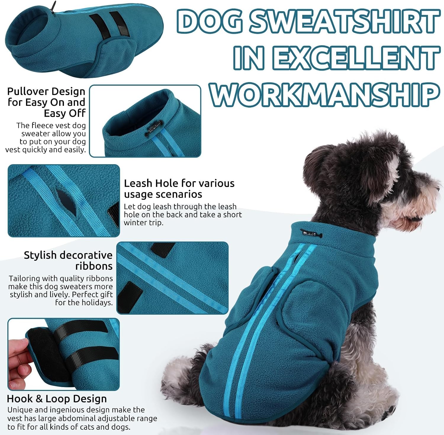 Detalle de PUZAUKAL Hundepullover Fleece Weste XS
