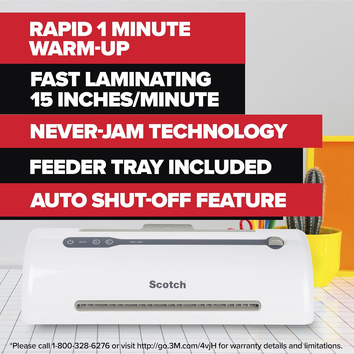 Detalle 2 de Scotch Rapid Thermal Laminator (TL909X-EF) – Ready in 1 Minute, 9-Inch Width