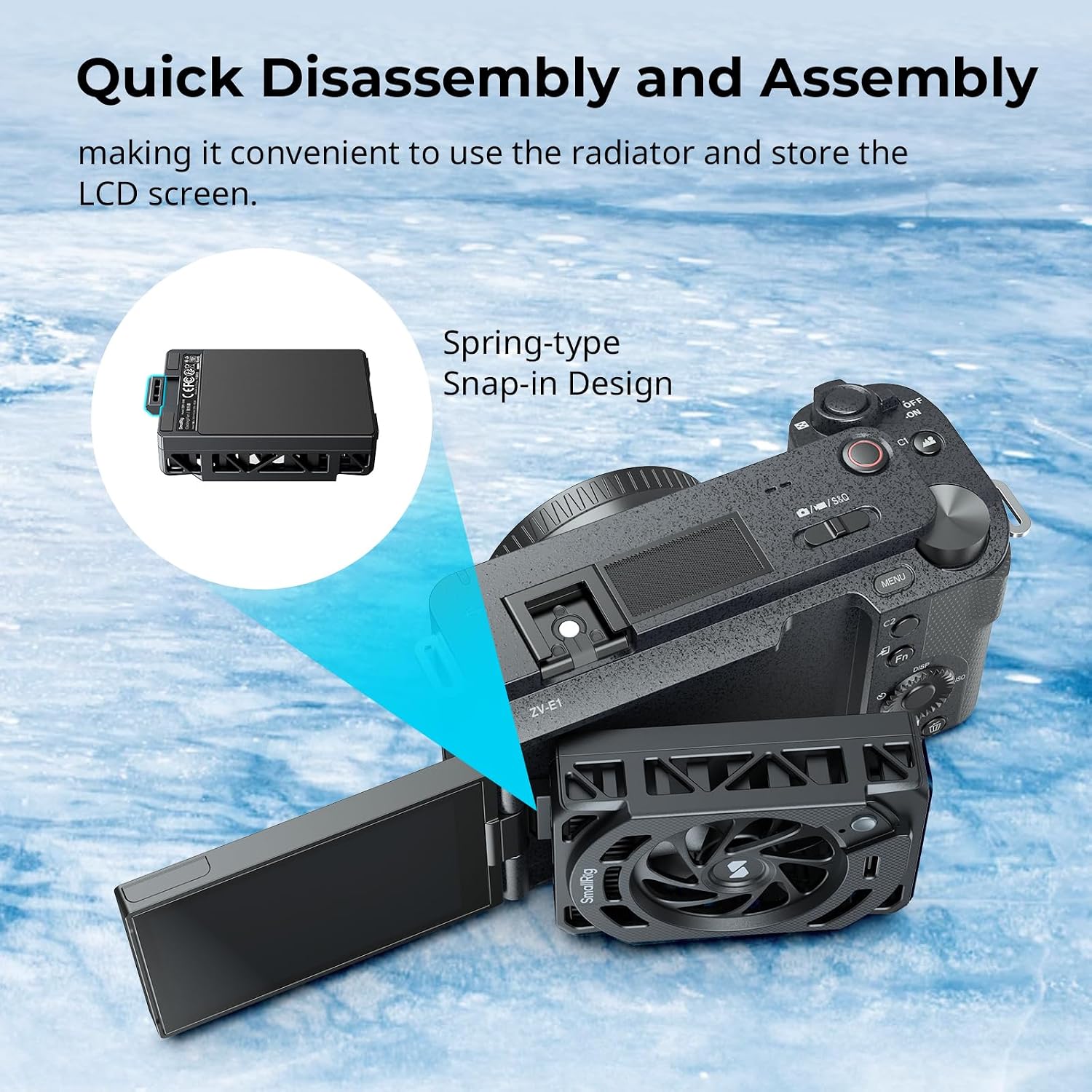 Thumbnail 3 de SMALLRIG TEC Kamera-Kühlgebläse 5152 für ausgewählte Sony spiegellose Kameras