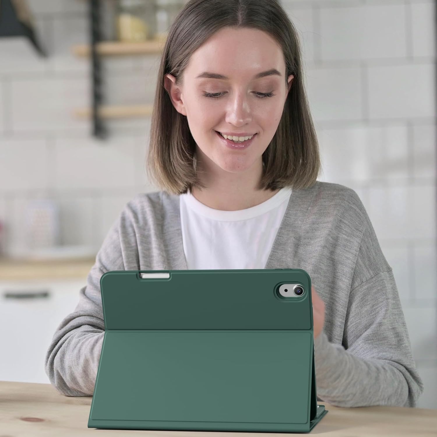 Thumbnail 6 de ZOYU Hülle mit Tastatur für iPad 11. Generation (A16) 2025 und iPad 10. Generation (10,9 Zoll) – Nachtgrün