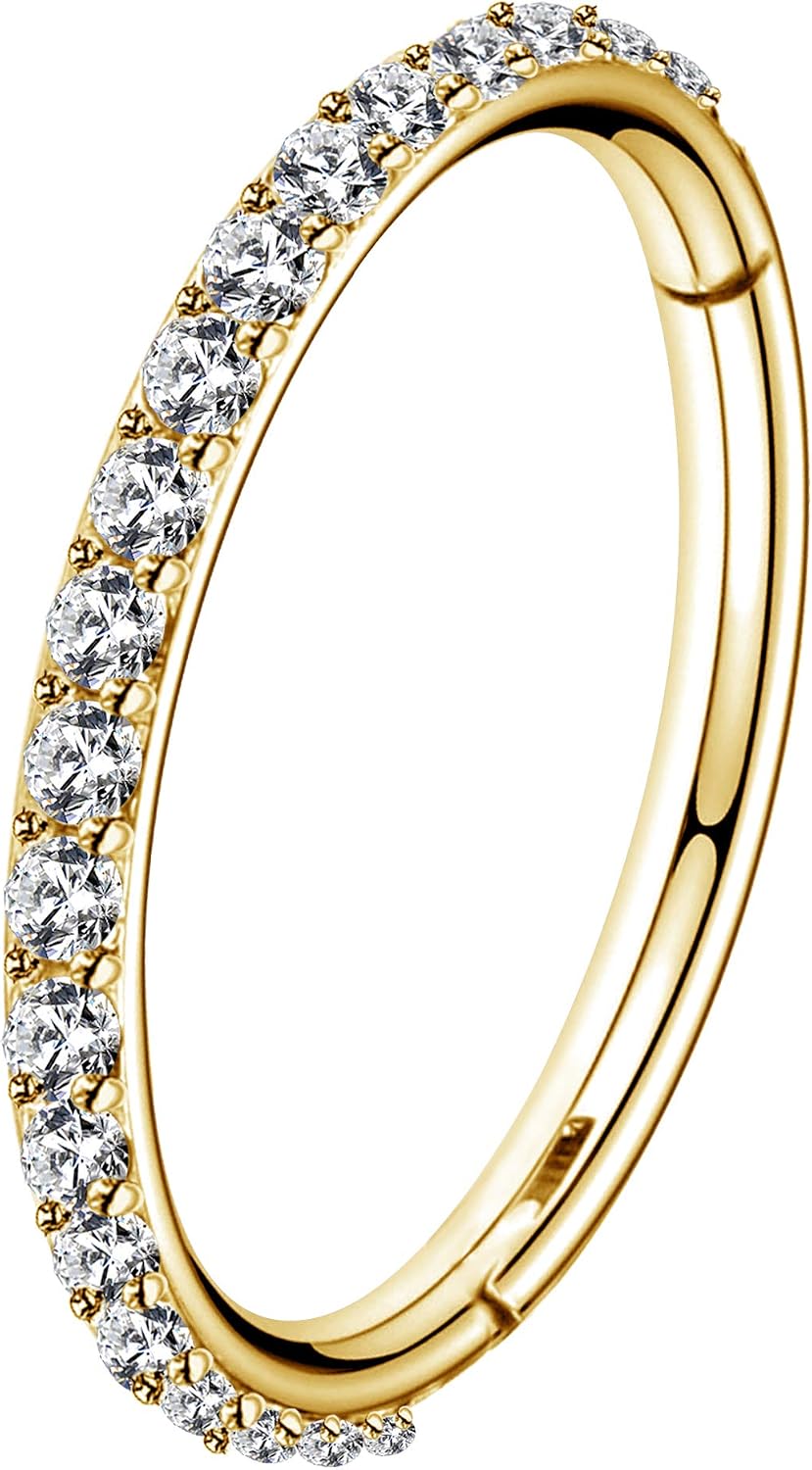 Detalle de OUFER 18G anneau nez 8 mm CZ inox 316L