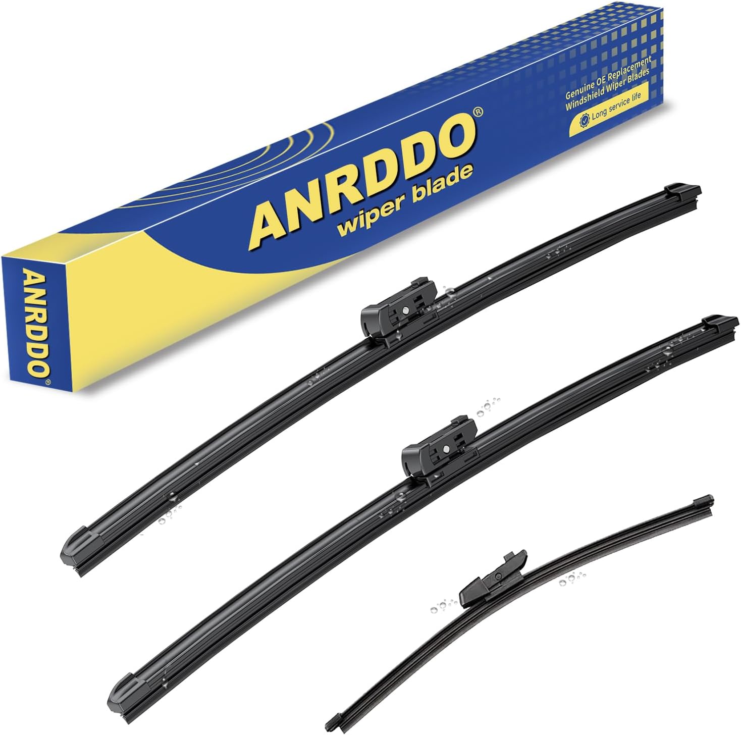Detalle de 3 Wipers Replacement for 2018–2024 VW Tiguan Set (25"+22"+15") Top Lock – OE Replacement