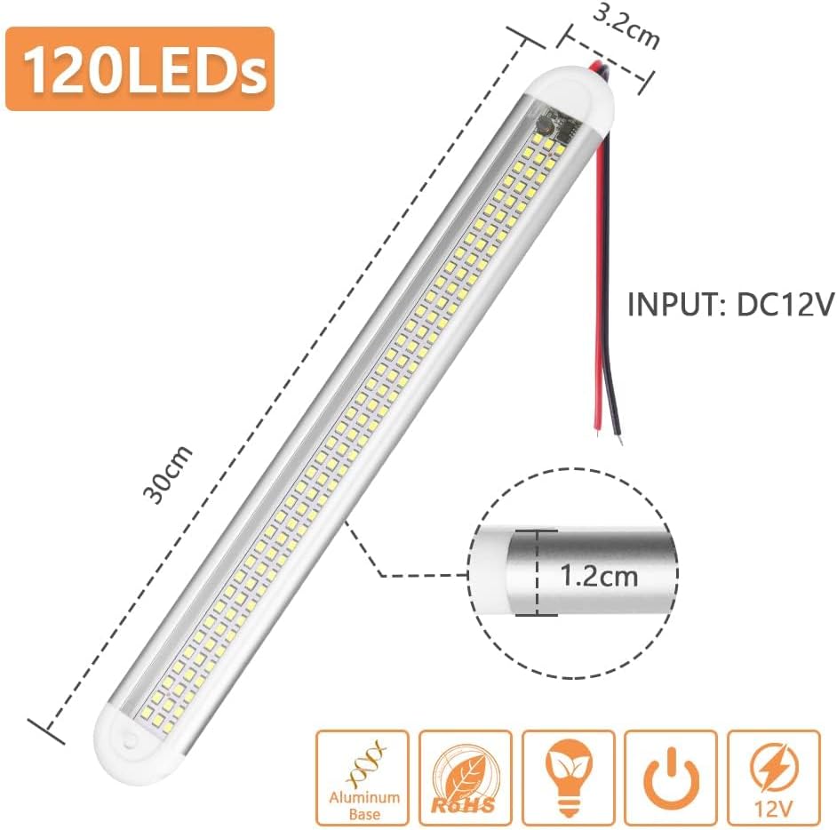 Thumbnail 1 de URAQT LED Interior Light Bar 120 LEDs, 12V strip light
