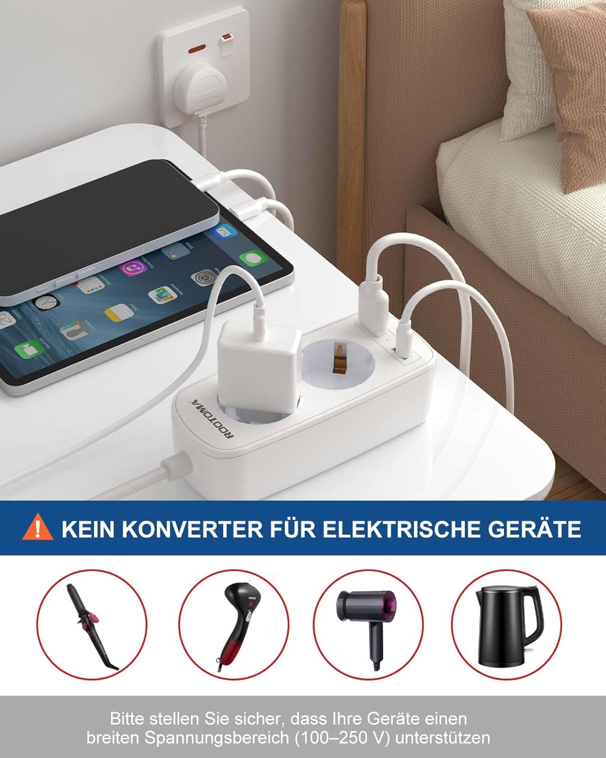 Thumbnail 6 de Adapter England Deutschland Stecker 1,5 m 🔌