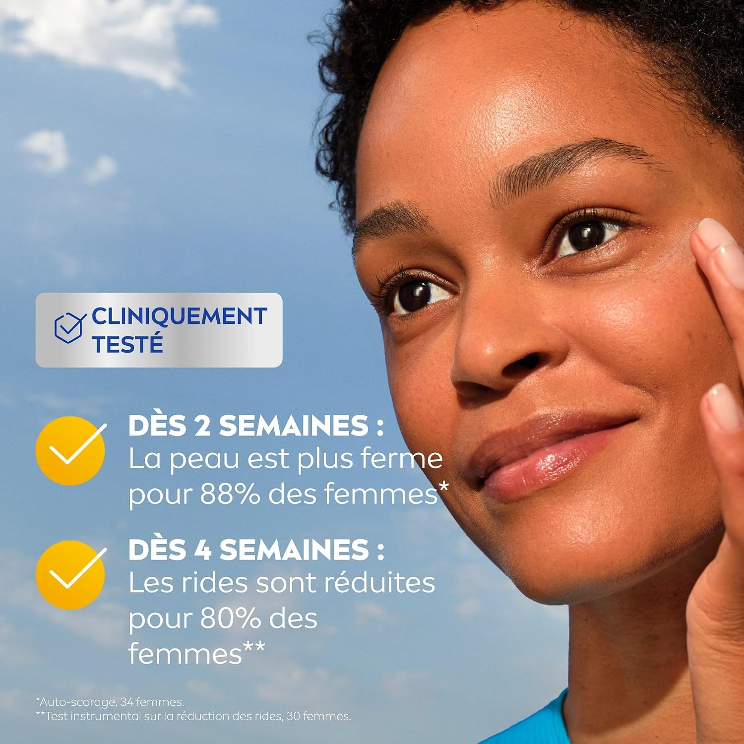 Detalle de NIVEA Q10 Sensitive Soin de Nuit 50 ml – crème anti-âge sans parfum pour peaux sensibles
