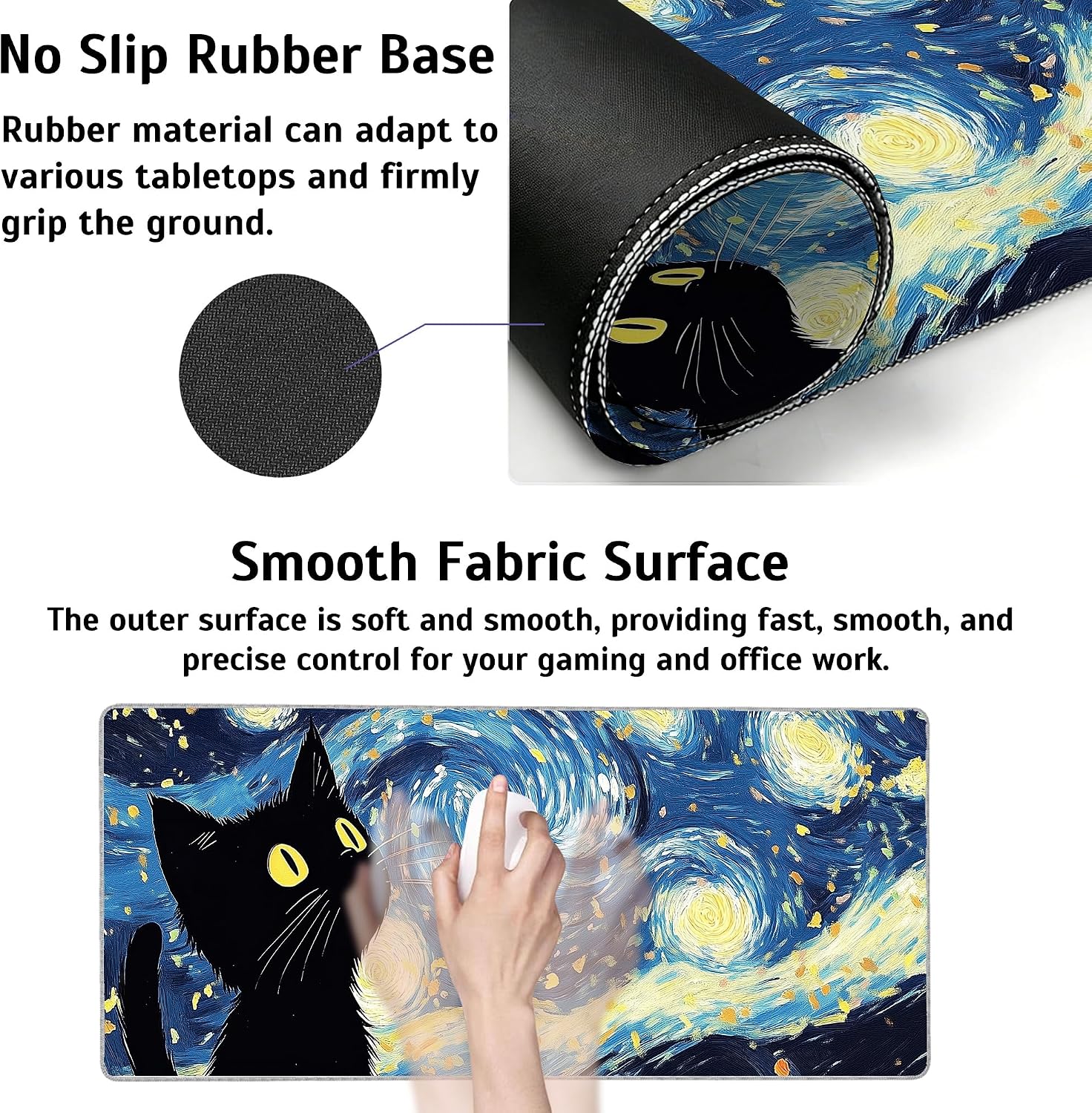 Detalle de WSAOTERK Mouse Pad, 35.4 x 15.7 Inches