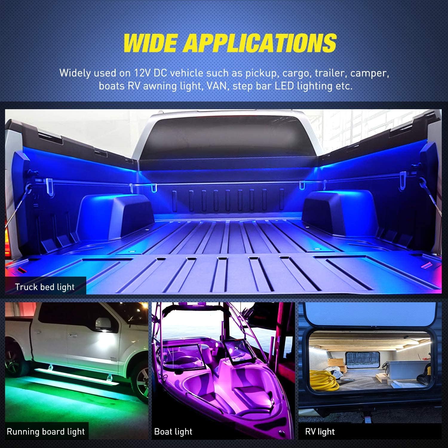 Thumbnail 6 de Nilight 3PCS 60-Inch RGB Truck Bed Light Strip Kit (270 LED) with RF Remote