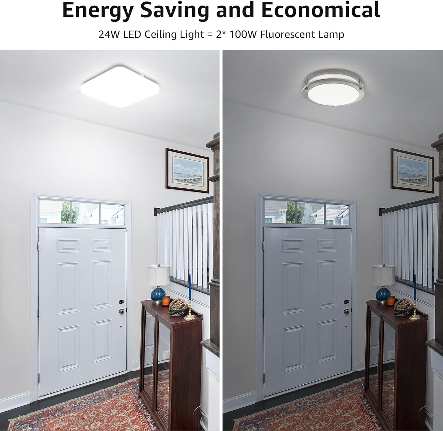 Detalle de Lepro 24W 2400lm Square LED Ceiling Light