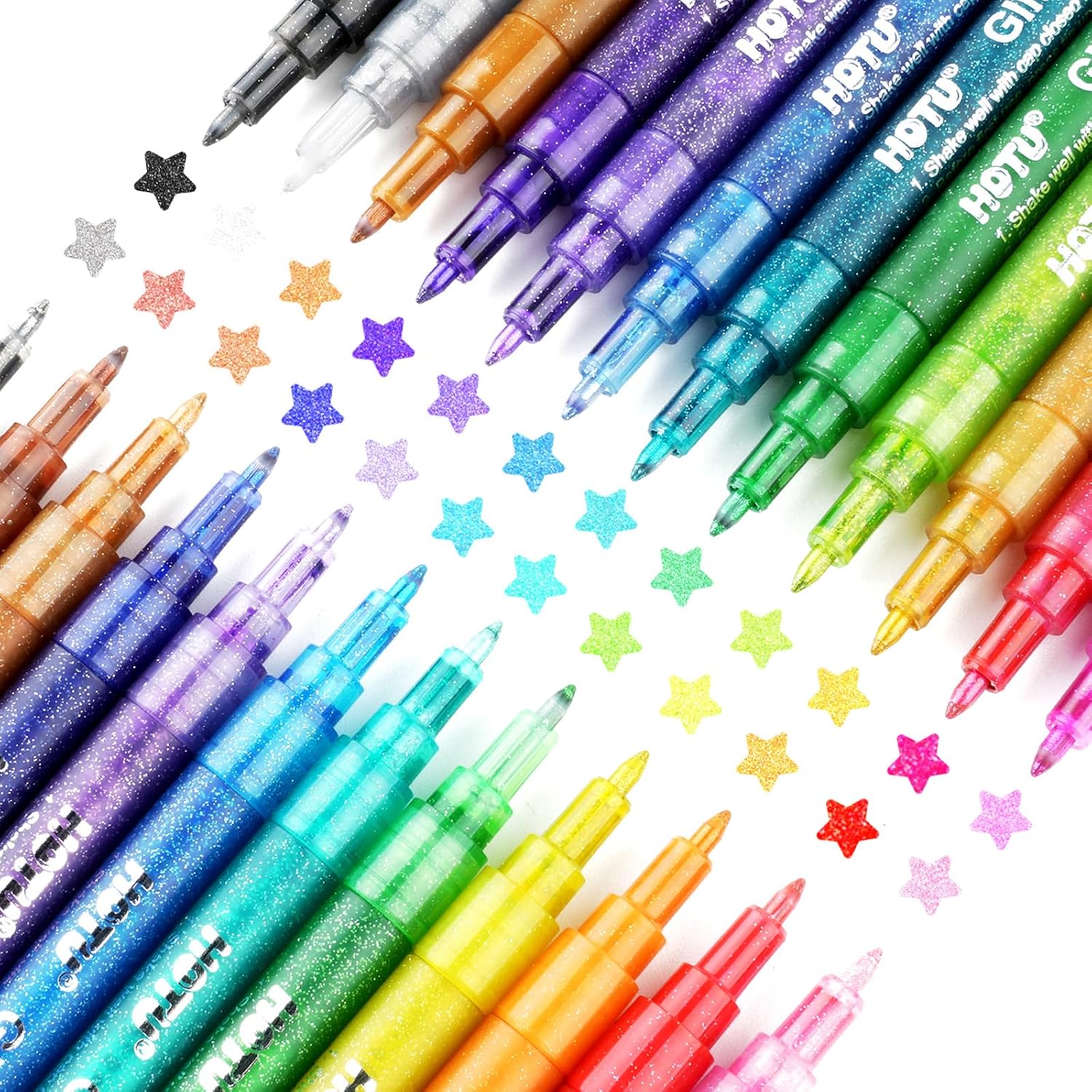 Detalle de HOTU 24 Glitzer Filzstifte 0,7 mm ✍
