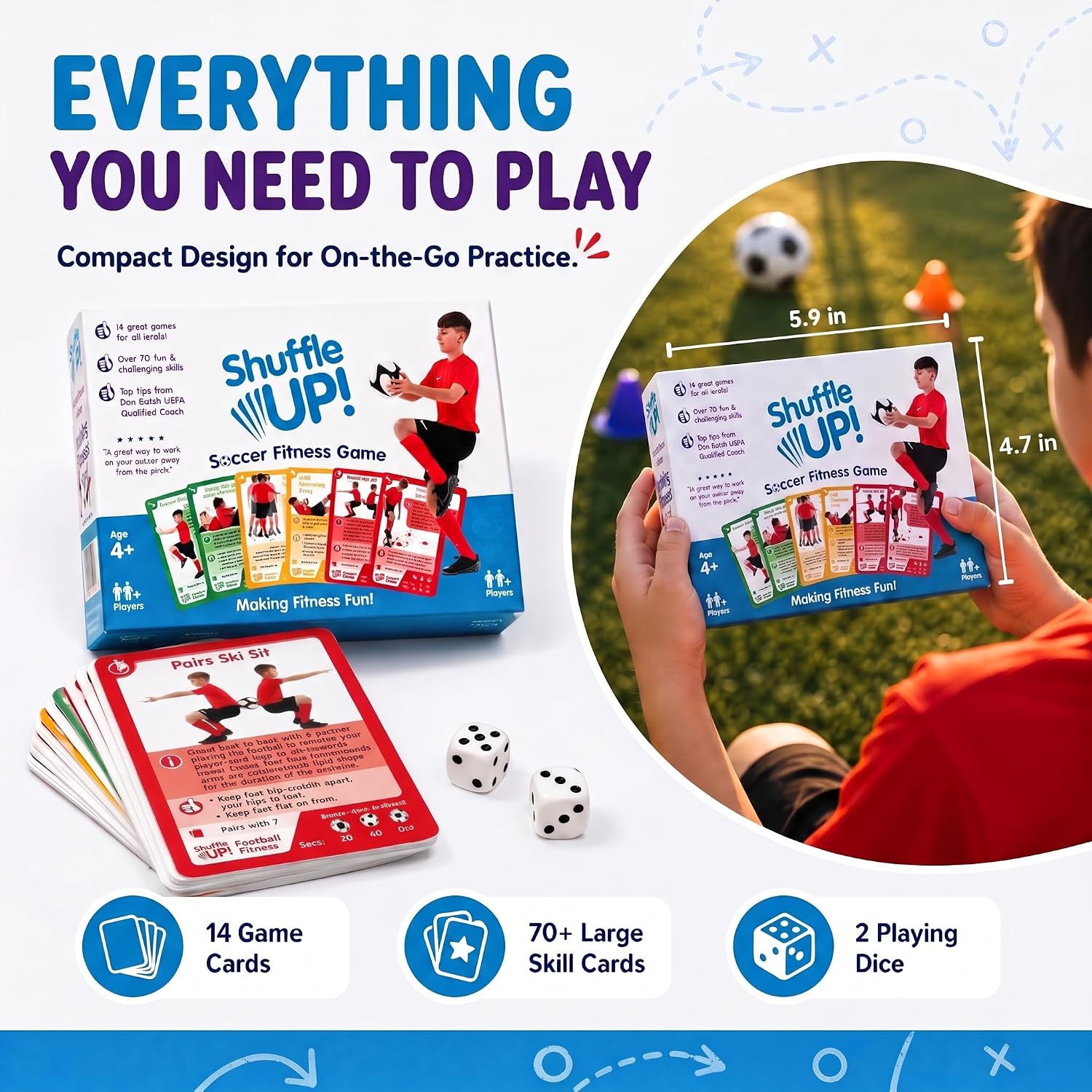 Detalle 2 de Shuffle Up soccer game with 70+ skill cards