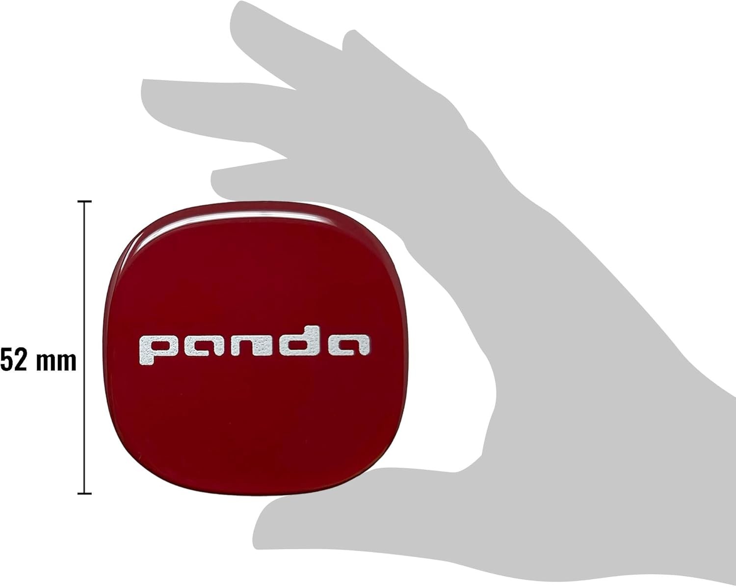 Detalle 2 de 4R Quattroerre.it Adesivi 3D Copricerchi 52 mm per Fiat Panda – Rosso