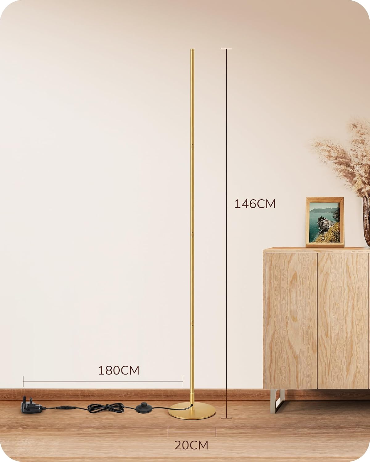 Thumbnail 5 de EDISHINE floor lamp set, 146cm LED