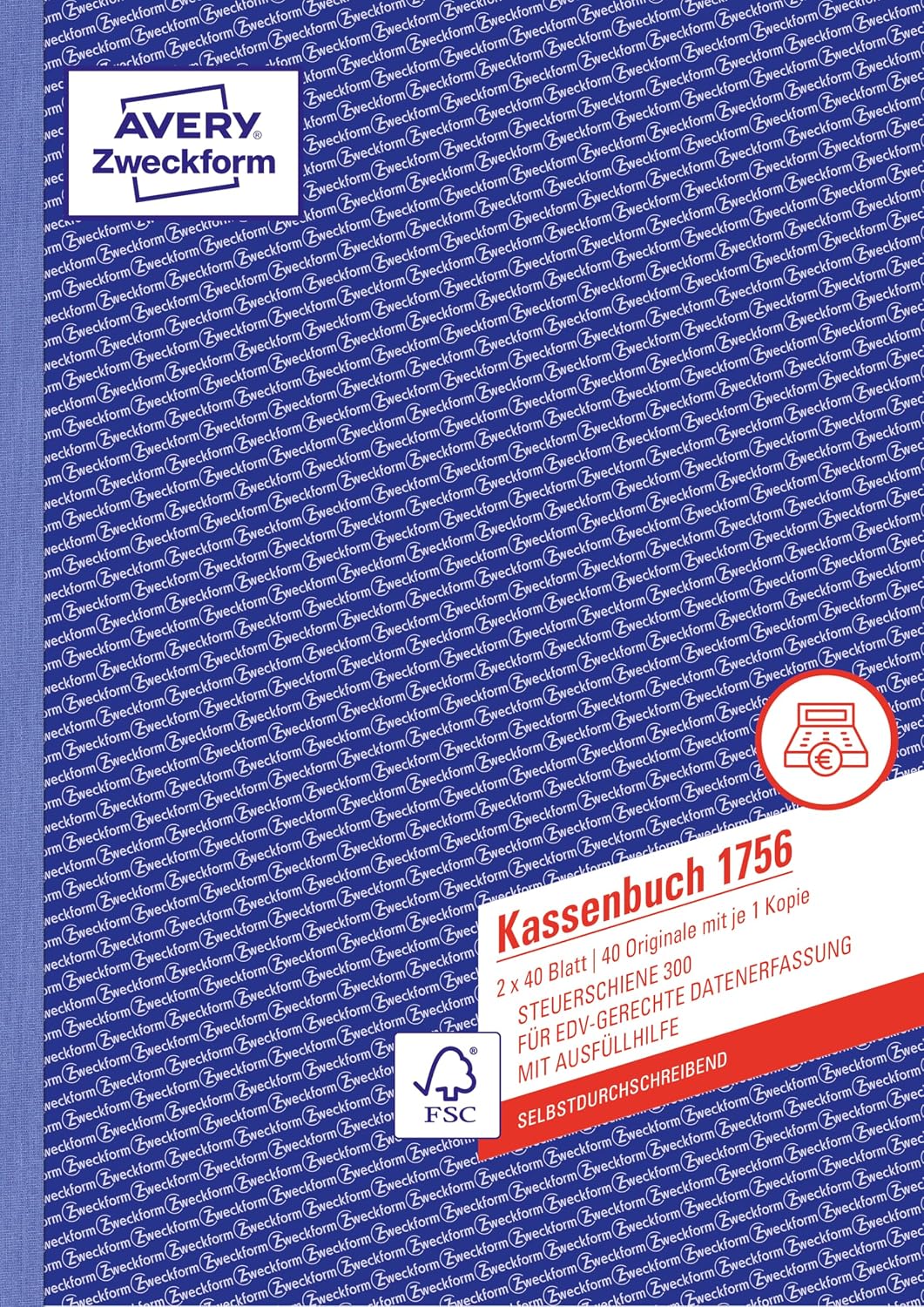 Detalle de AVERY Zweckform 1756 Kassenbuch A4 2x40 Blatt