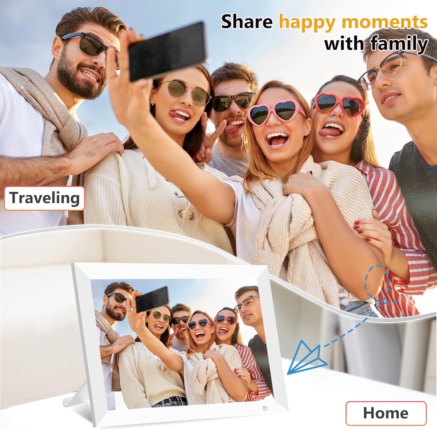 Detalle de REUMAR 32GB WiFi Photo Frame, 10.1 inch