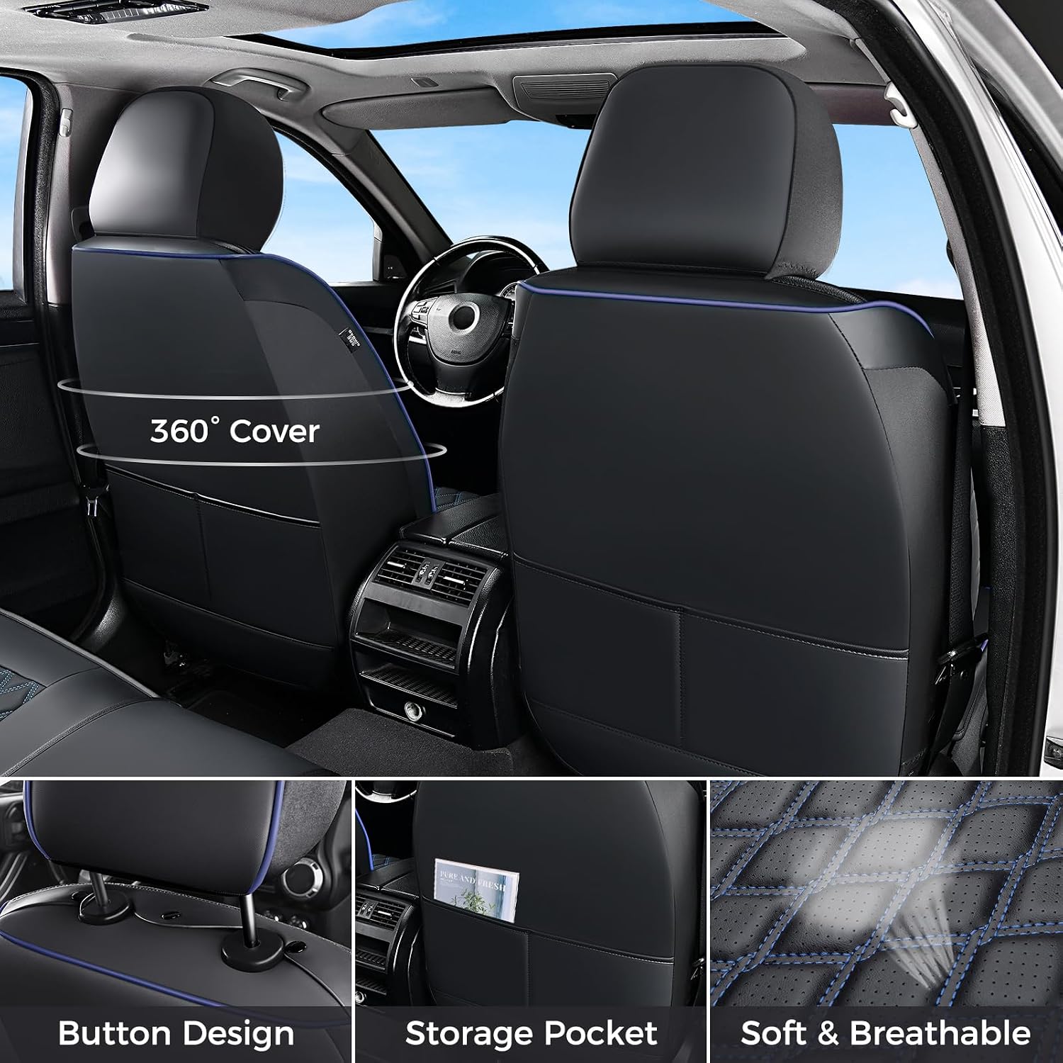 Detalle 2 de Huidasource Seat Covers Nappa Leather