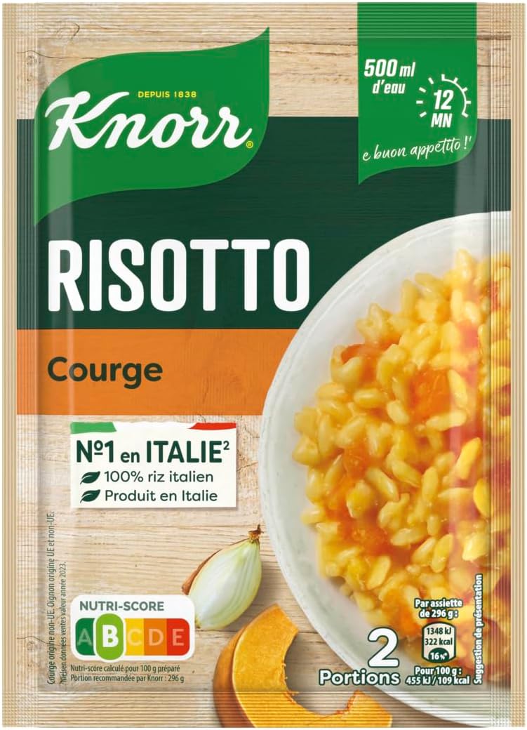 Detalle de Knorr Risotto à la Courge – plat cuisiné en 12 min, lot de 3