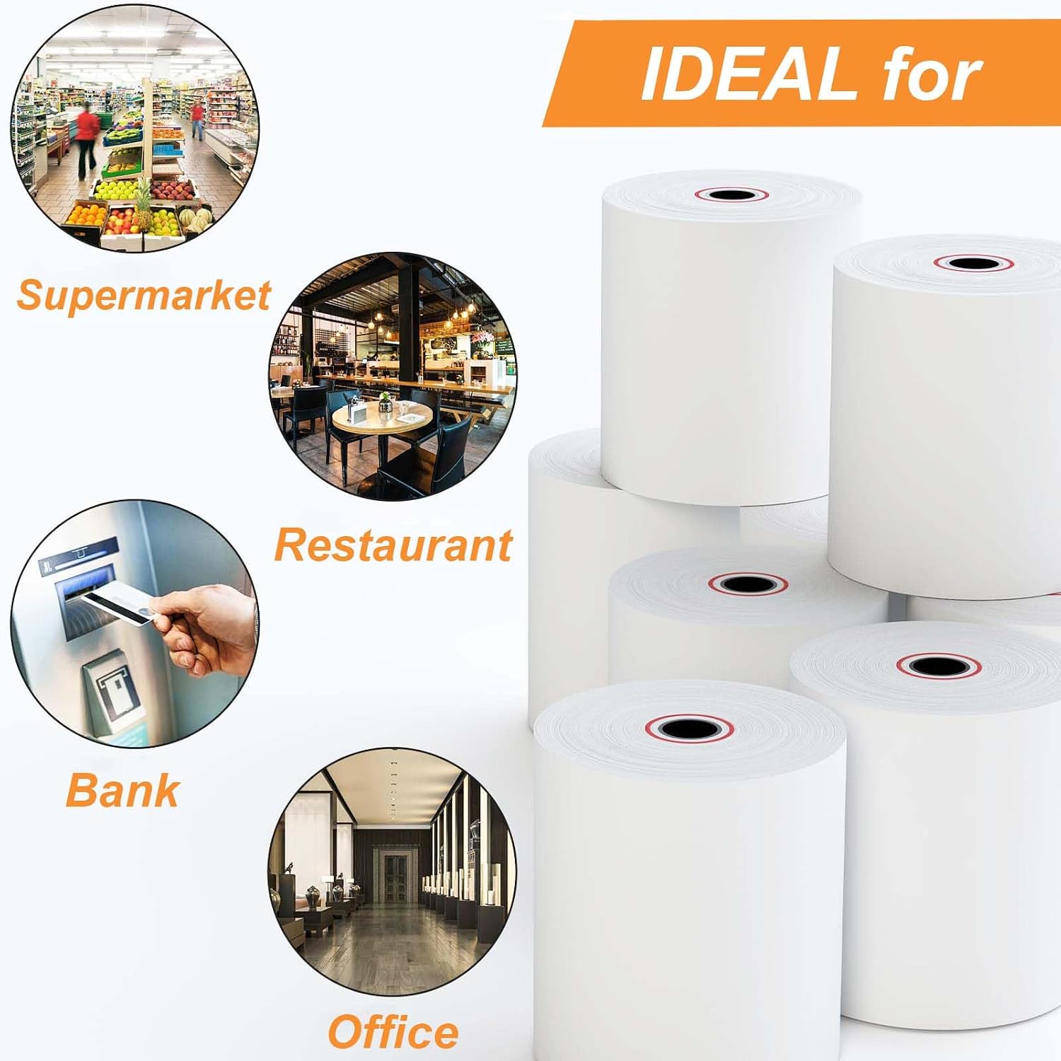Thumbnail 2 de Coopaty Thermal Receipt Paper 3 1/8 in x 230 ft