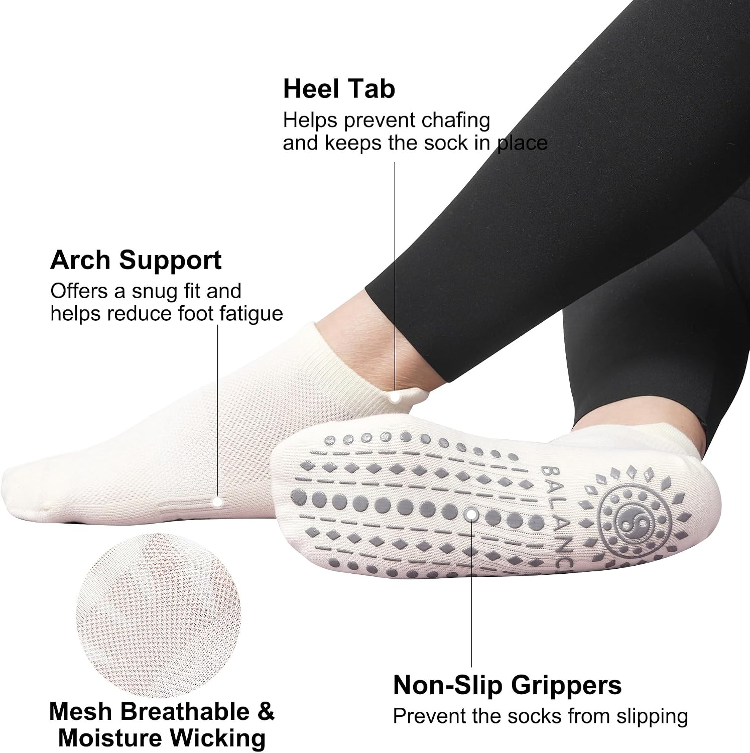 Detalle de ILovDaisy Pilates Yoga Socken Damen 39-42
