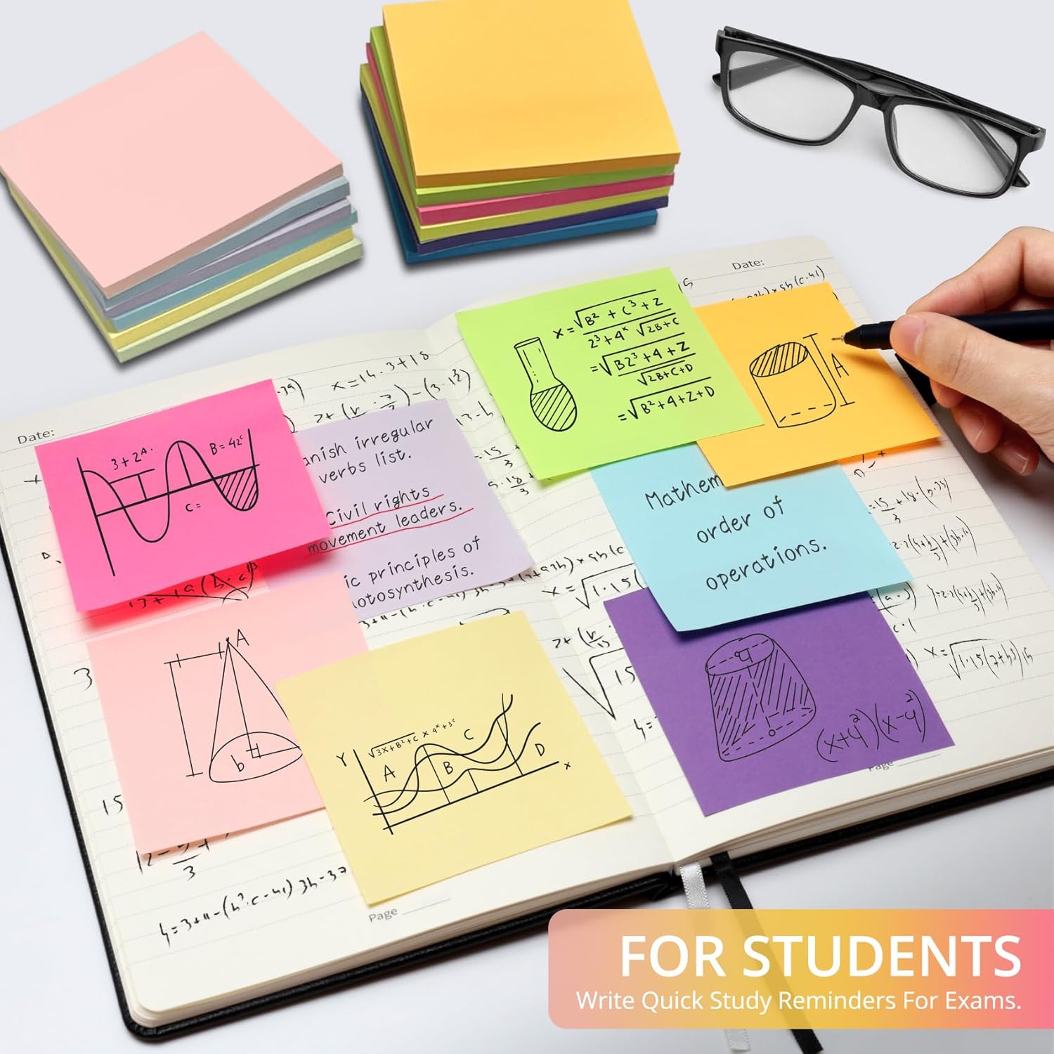 Thumbnail 5 de Taja T121-Bright-36 Pad Sticky Notes, 3 x 3 Inches, 12 Bright Colors