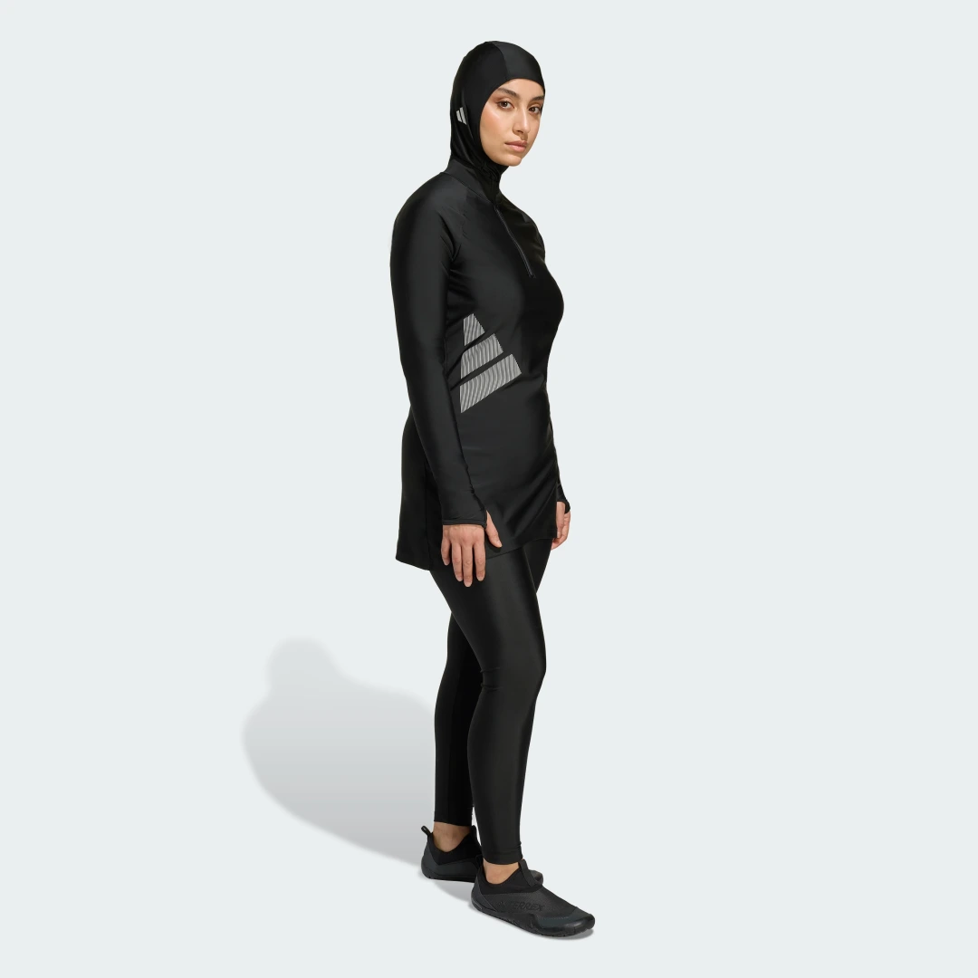 Detalle de Mallas de Natación Adidas (negro) – rendimiento básico para sesiones en piscina