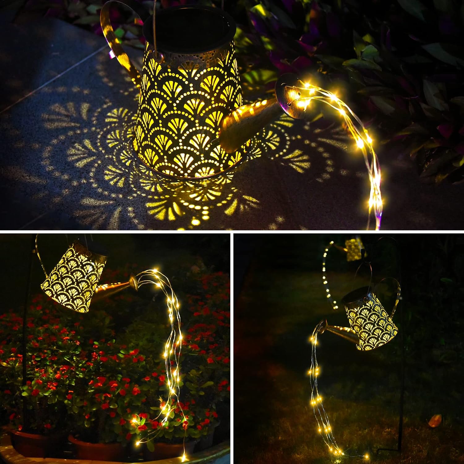 Thumbnail 5 de Annaffiatoio solare con catena luminosa: decorazione da giardino impermeabile con chiaro effetto acqua luminosa