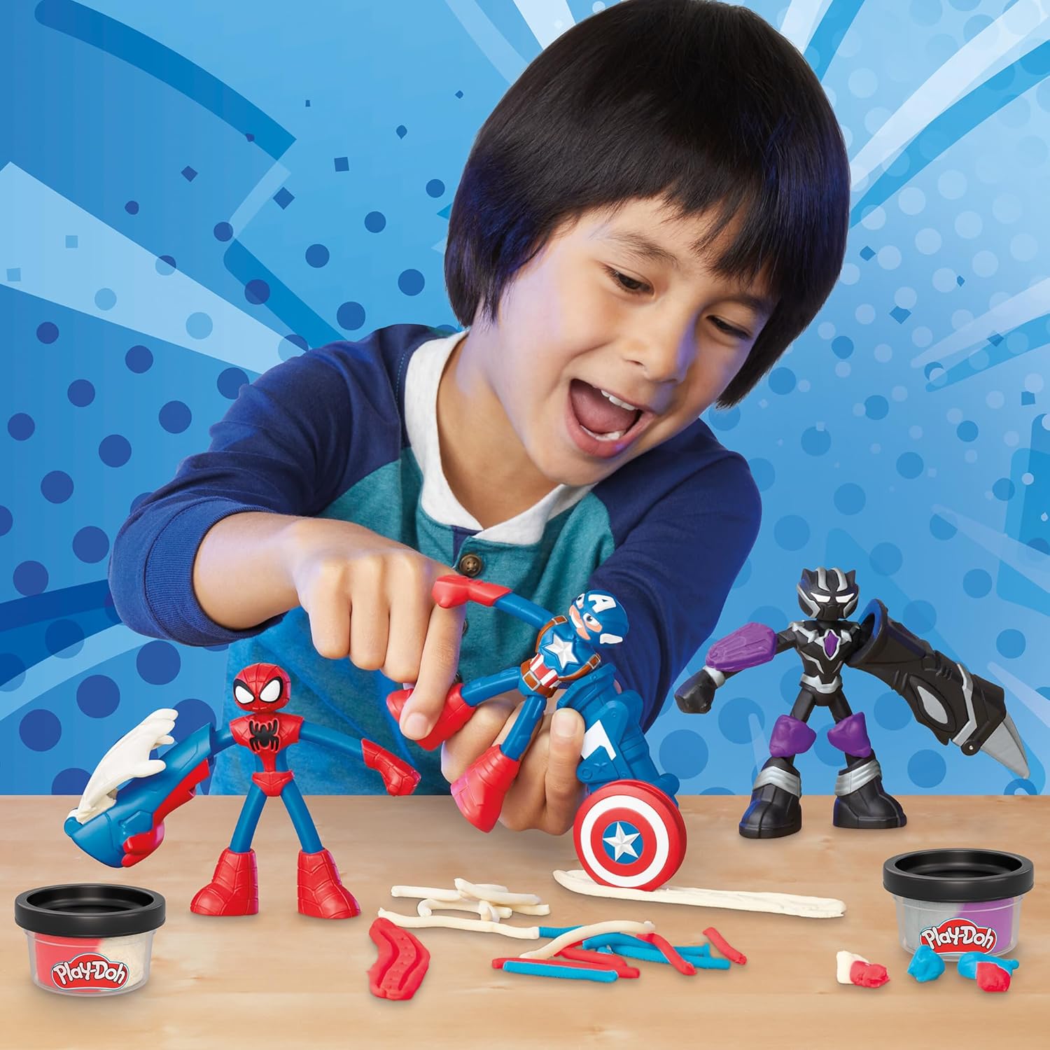 Detalle 2 de Play‑Doh Marvel Set figuras superhéroes para 4 años